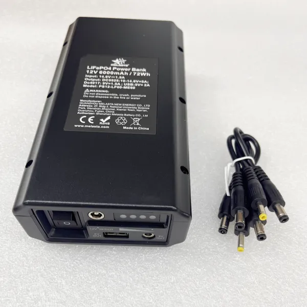 Melasta DC 12V Power Bank 6000 MAh Portable Charger Lithium Ion Battery Cell Powerbank photo-3