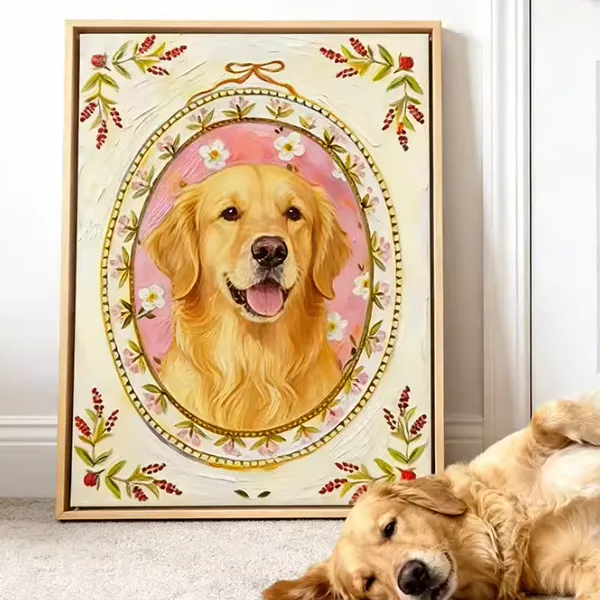 Framed Pet Memorial Painting - Museum-Grade Archival Materials photo-2