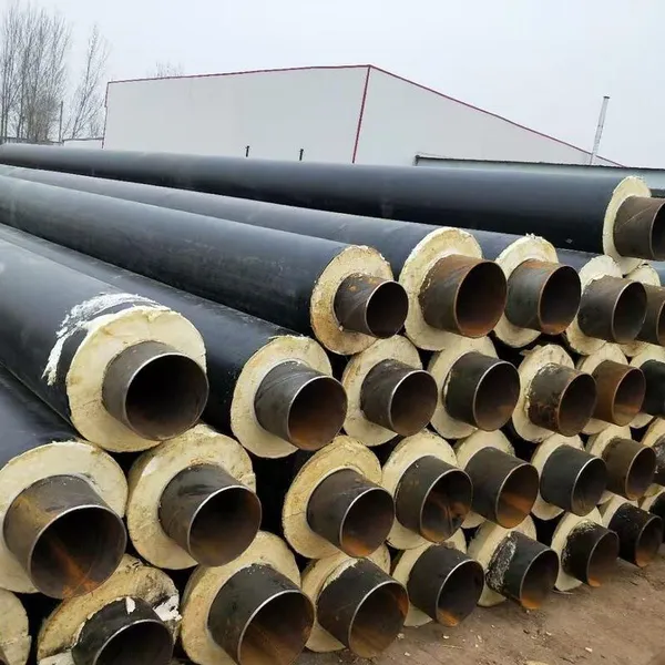 DN80‑DN1200 Steel Jacket Steam Insulation Pipe Rock Wool High Temperature Thermal Insulated Steel Pipe For Industrial Steam Project photo-4