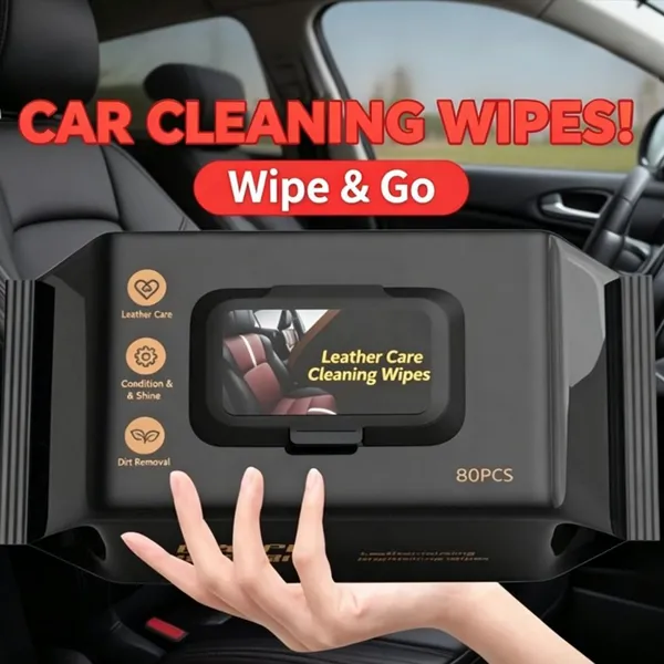 Car Interior Cleaning Wipes – Heavy-Duty Leather Care & Cleaning Wet Wipes for Car Seats, Dashboards and Interior Surfaces