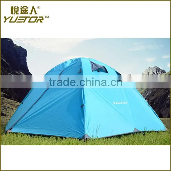 Waterproof Double Layer 2, 3, 4 Person 3 Season Aluminum Rod Double Skylight Outdoor Camping Tent photo-2