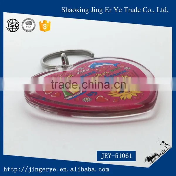 Red Heart Shaped Acrylic Keychain photo-4
