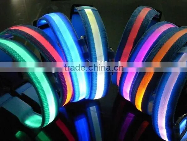 2.5cm Silk Mesh Blue Style Led Dog Collar photo-5