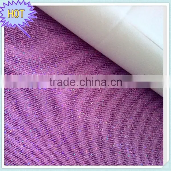 Hot Sell Cheap Glitter Net Fabric ,cheap Glitter Leather for Walls and Shoes photo-4