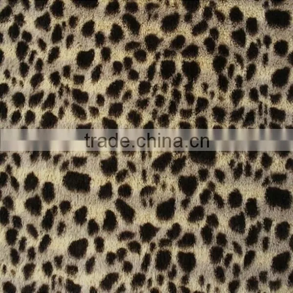 100 % Polyester Imitation Leopard Faux Fur Fabrics photo-4