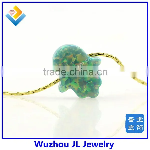 925 Sterling Silver Synthetic Hamsa Opal Gems Necklace For Sale Online With Factory Price photo-5