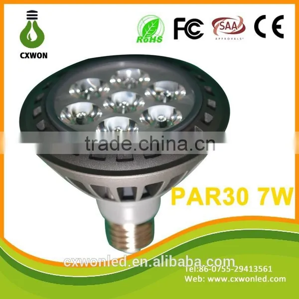 7w 2015 New Hot Selling Led Par30 E27, Par30 Light, Par30 Spotlight
