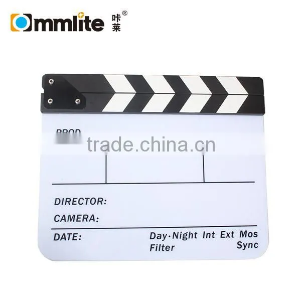 Acrylic Plastic Dry Erase Director's Film Clapboard (9.85x11.8 Inch) With White/Black Sticks photo-2