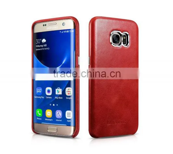 Icarer Vintage Series Real Leather Case for Samsung S7 Edge/s7 Luxury Full Anti Shock Protective Leather Back Cover for s7 Edge photo-2