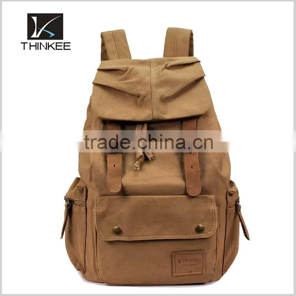 High Quality Popular Custom Leisure Cotton Canvas Wholesale Backpack photo-4