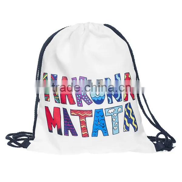 New Design 3d HAKUNA MATATA Full Printing Drawstring Toiletry Bag photo-2