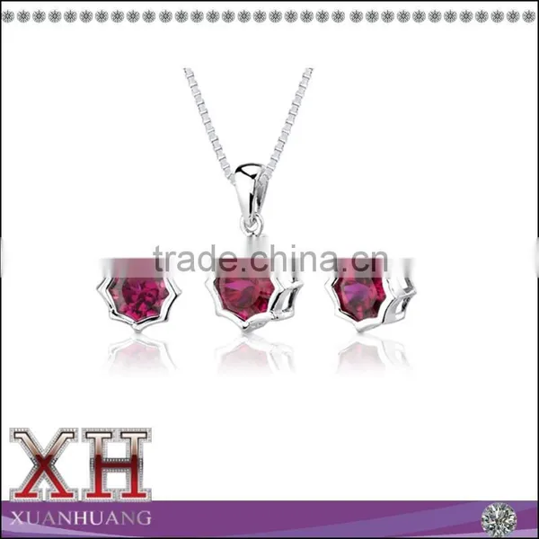 Colorful Women Snowflake Jewelry Set Snowflake Necklace Earrings Jewelry Set photo-4