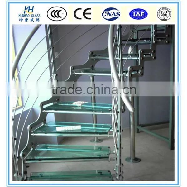 12mm Tempered Stairs Glass Stairs Safety Glass Glass Stair Railing Cost