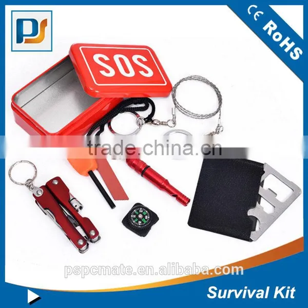 SOS Emergency Outdoor Equipment Field Survival Kit Box Self-Help Camping Tool photo-2