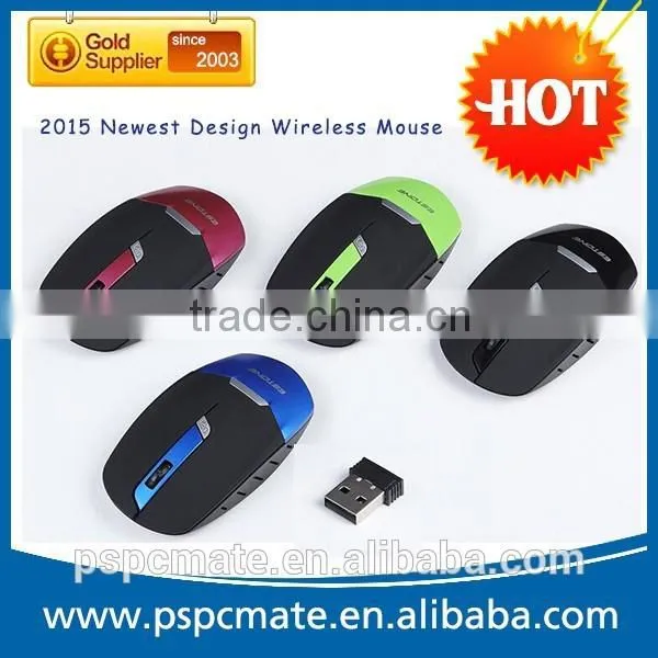 2015 Newest Design 2.4GHz USB Optical Red Light Wireless Mouse USB Receiver PC and Laptop photo-3
