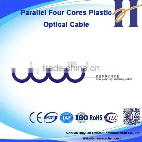 Parallel Four Cores Plastic Optical Cable Space Saving Fiber Optic Cable photo-2