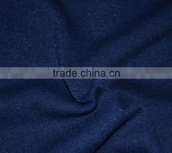 High Quality Silver Metallic Yarn TR Punto Roma Knitting Fabric
