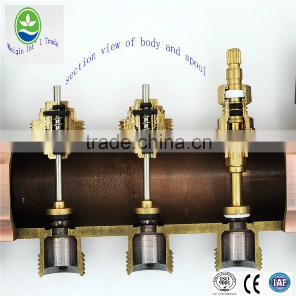 5 Ways Brass Water Separator Compositive Underfloor Heating Manifolds Brass Manifold photo-2