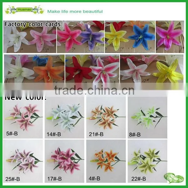 Cheap Decorative Real Touch Lily Artificial Flower Lily Angel Nail Polish photo-3