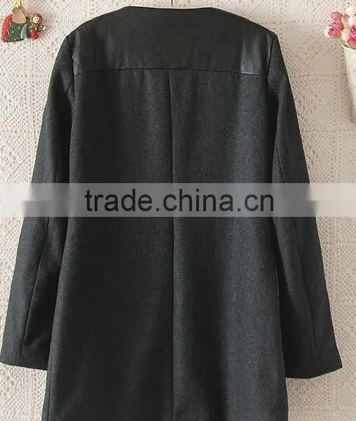 European and American Big New Women's Woolen Jacket and Long Sections Temperament Luxury Single-breasted Wool Coat photo-4