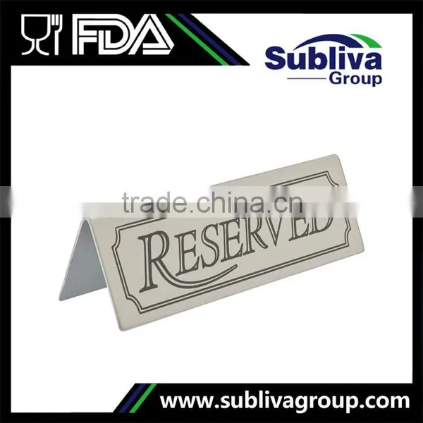 Customized Logo Stainless Steel Reserved Table Sign Quality Choice Most Popular