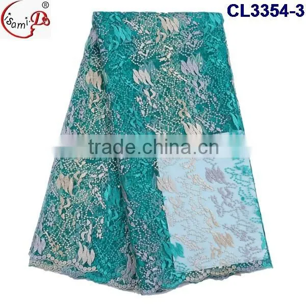 CL3354 Top Quality French Lace Fabric 2016 Embroidery Tulle Lace Fabric,african French Net Lace photo-3