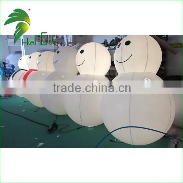 Standing Human Size Snowman Balloon / Christmas Decorating LED Inflatable Light photo-3