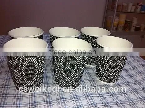 Ripple Wall Style Corrugated Insulated Hot Paper Cup and Lids