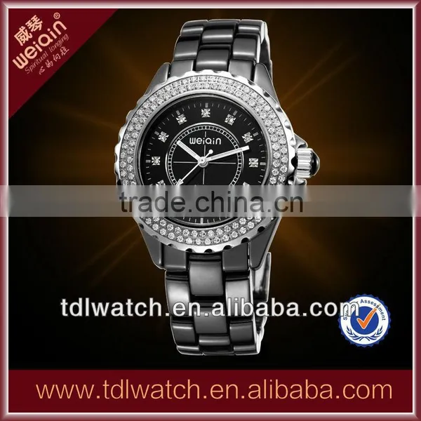 W2195 Black Ceramic Watch, Ceramic Wrist Watc, Ceramic Watch
