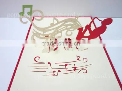 Clarinet Profesional 3d Greeting Pop up Card