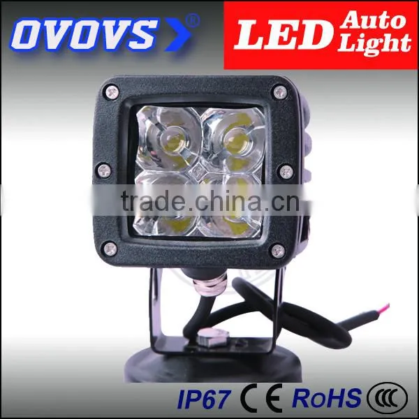 10-30v 12W LED Work Light With Four Color Covers for Truck, Suv, Atv, 4x4 off Road, Heavy Duty Machine photo-2