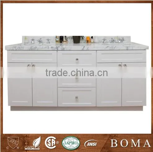 2016 Fabulous Solid Wood Vanity With Marble Top Bathroom Cabinets