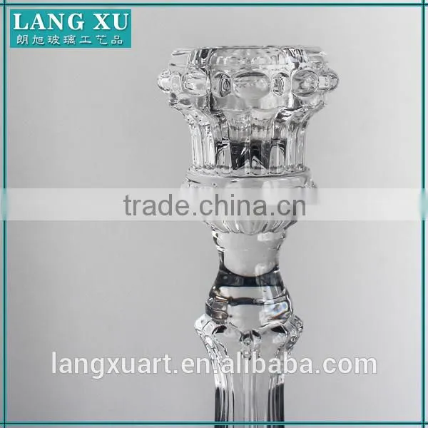 LANGXU Tall Glass Candlesticks Glass Tapper Candle Holder Wholesale photo-2