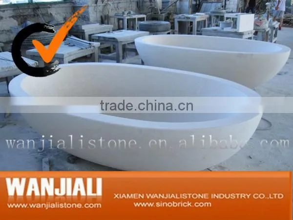 Freestanding Home Decor Egyptian Marble Bath Tub photo-2