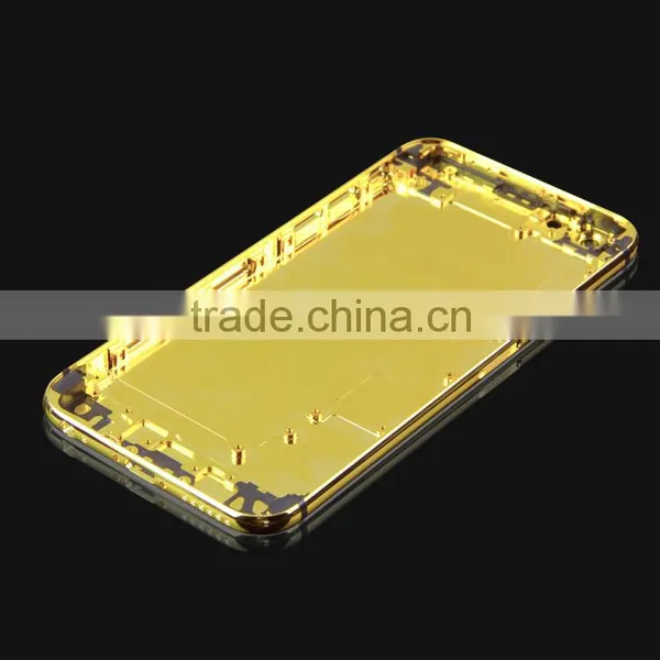 Croco/bull Leather Gold 24ct Plat Back Housing Bezel for IPhone 6 Plus, 5.5 Inch photo-5