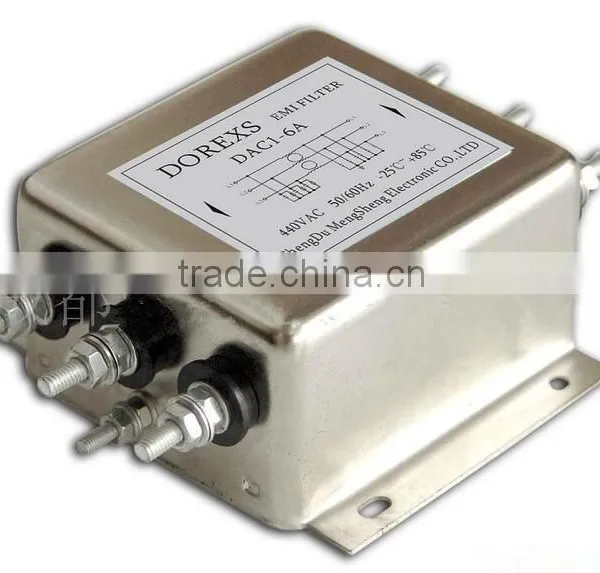 250/440VAC Three Phase Three Line EMI Filter 10A photo-2
