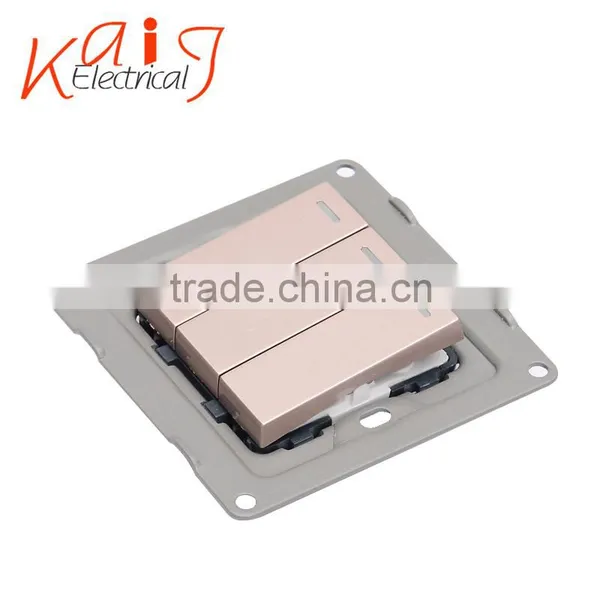 Wall Mount 3 Gang Light Switch With Led Indicator photo-3