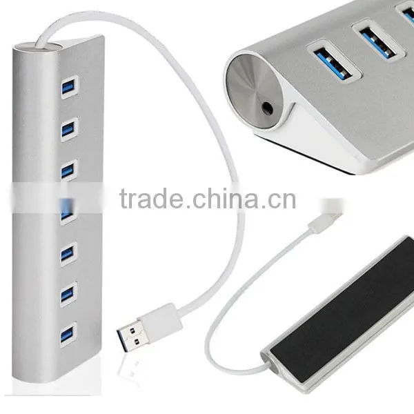 High Quality 7 Ports Aluminum USB 3.0 Usb HUB For Macbook Pro Mac PC Laptop photo-2