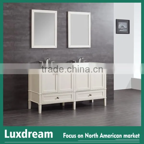 48 Inch Single Sink White Soild Wood Bathroom Vanities photo-5
