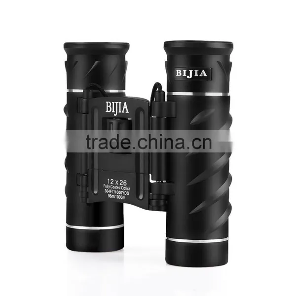BJ700102 12X26 Compact Binocular With Neck Strap and Carrying Case Bird Watching Waterproof Porro Binoculars photo-3
