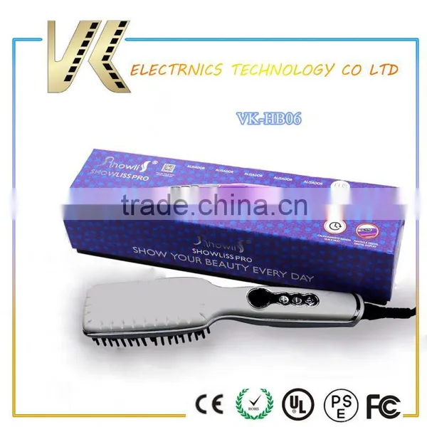Salon Use Electric Flat Irons Wholesale Iron Hair Brush Straightener With LCD Display photo-4