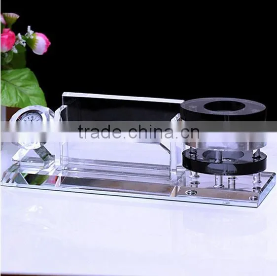 Transparent Fancy Popular Sale Crystal Office Set photo-5