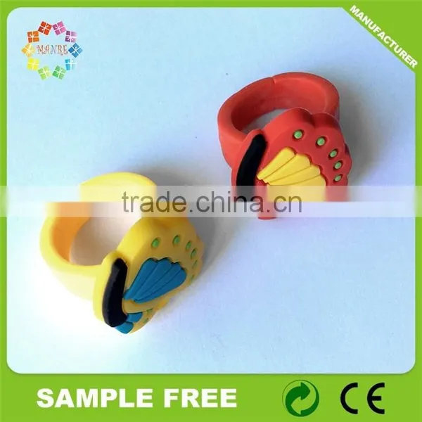 Latest Kids Decoration Colorful Rubber Finger Ring photo-2
