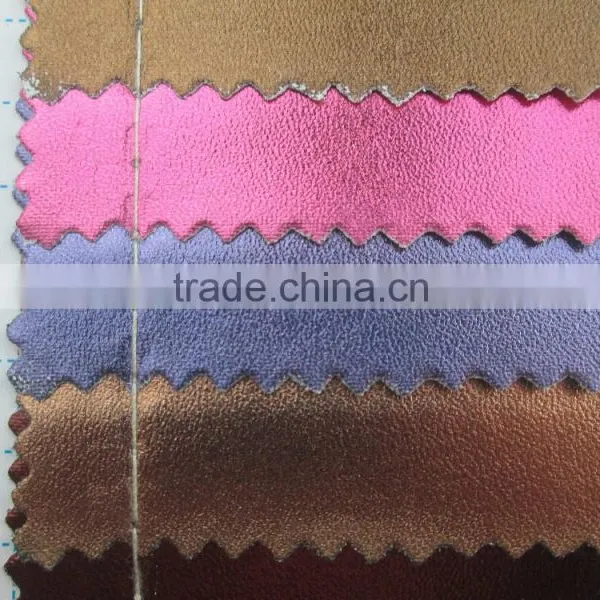 Metallic Luster Style Leather Fabric Pvc Synthetic Leather Textile Fabric for Bag Decorative Garment Sofa Faux Leather Fabrics photo-4