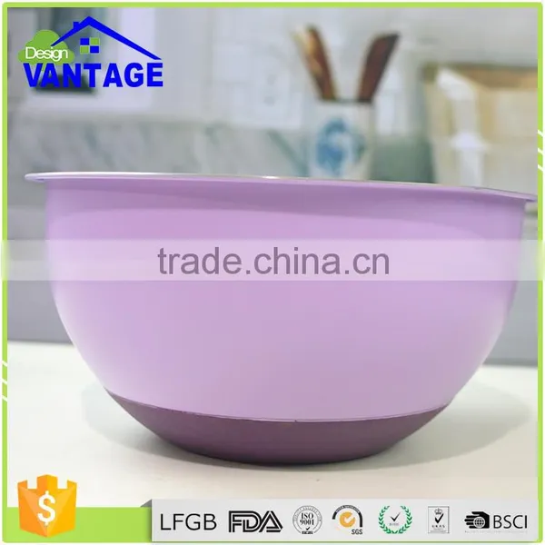 Salad Bowl With Silicone Bottom Stainless Steel Mixing Bow Set photo-2