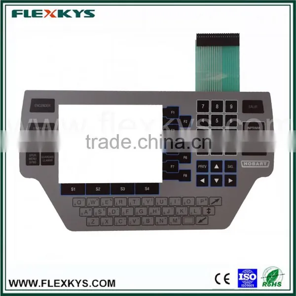 Flat Keys Non-tactile Feedback 2.54mm Female Connector Membrane Switch photo-5