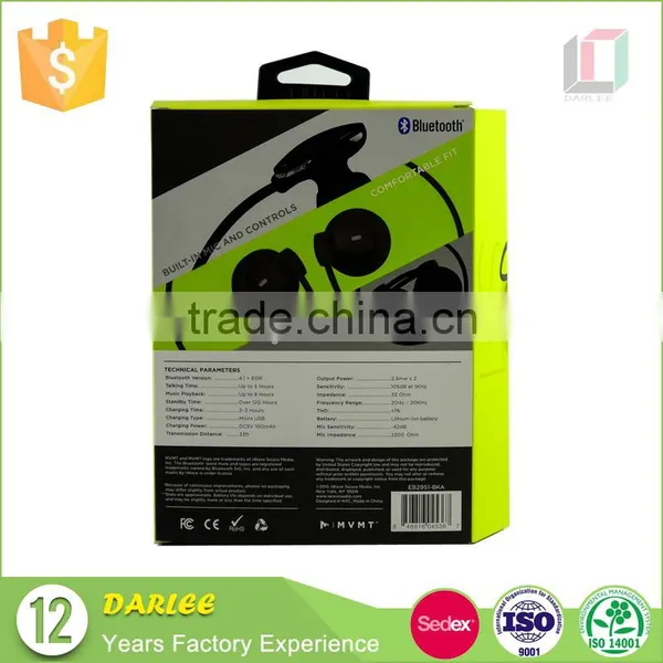DL010057 Luxury Custom Earphone Box Folding Lid Earphone Paper Packaging Bag photo-5