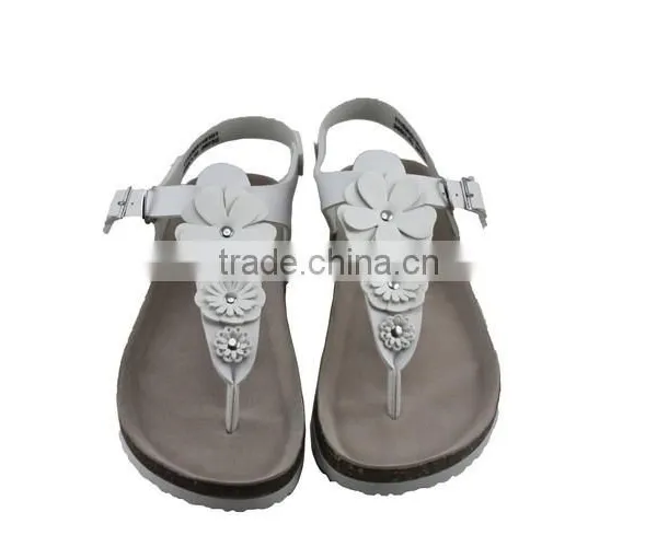 2015 White Flip-flops Cork Outsole Wear-resisting Lady Sandal Shoes photo-3