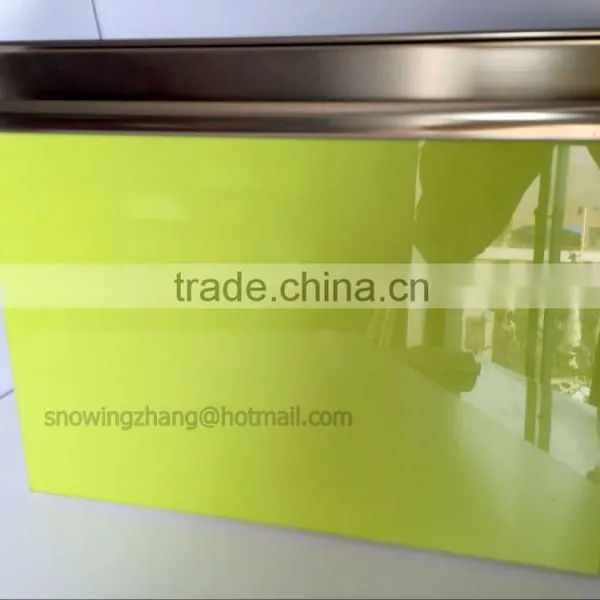Olive Green Color Kitchen Cabinet uv Mdf Doors photo-3