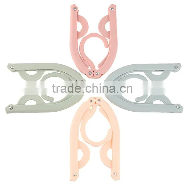 Travel Cloth Hanger Folding Magic Outdoor Travelling Hanger Plastic Clothese Dryer Pants Hanger Trousers Hanger photo-5